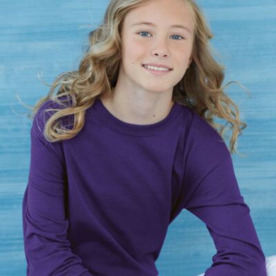 Gildan Heavy Cotton Youth Long Sleeve T-Shirt - 5400B - cedarvale Thumbnail